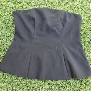 Strapless Black Women's Skirt Top